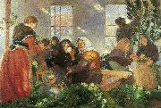Anna Ancher for kongebesoget oil painting